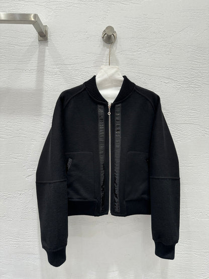 Cashmere baseball jacket