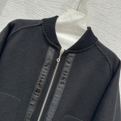Cashmere baseball jacket