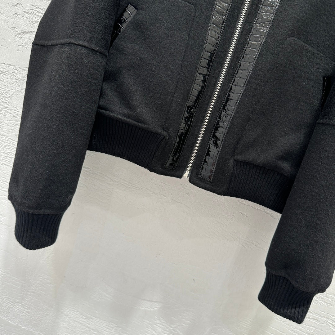 Cashmere baseball jacket