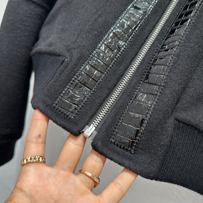 Cashmere baseball jacket