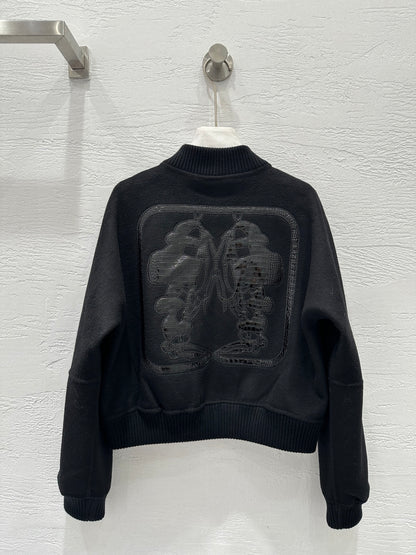 Cashmere baseball jacket