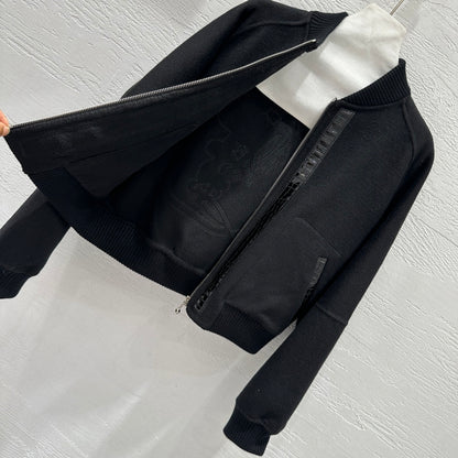 Cashmere baseball jacket