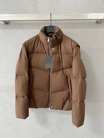 Detachable-sleeve Down jacket