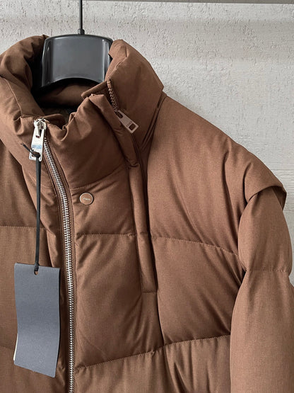 Detachable-sleeve Down jacket