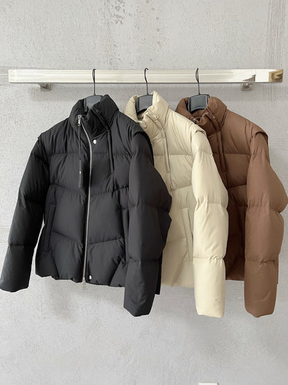 Detachable-sleeve Down jacket