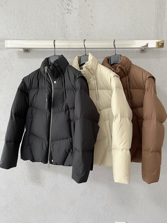 Detachable-sleeve Down jacket