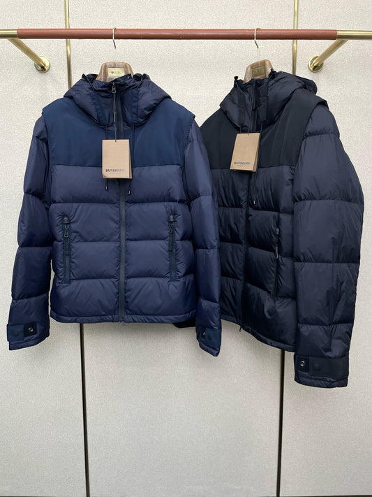 Detachable-sleeve down jacket