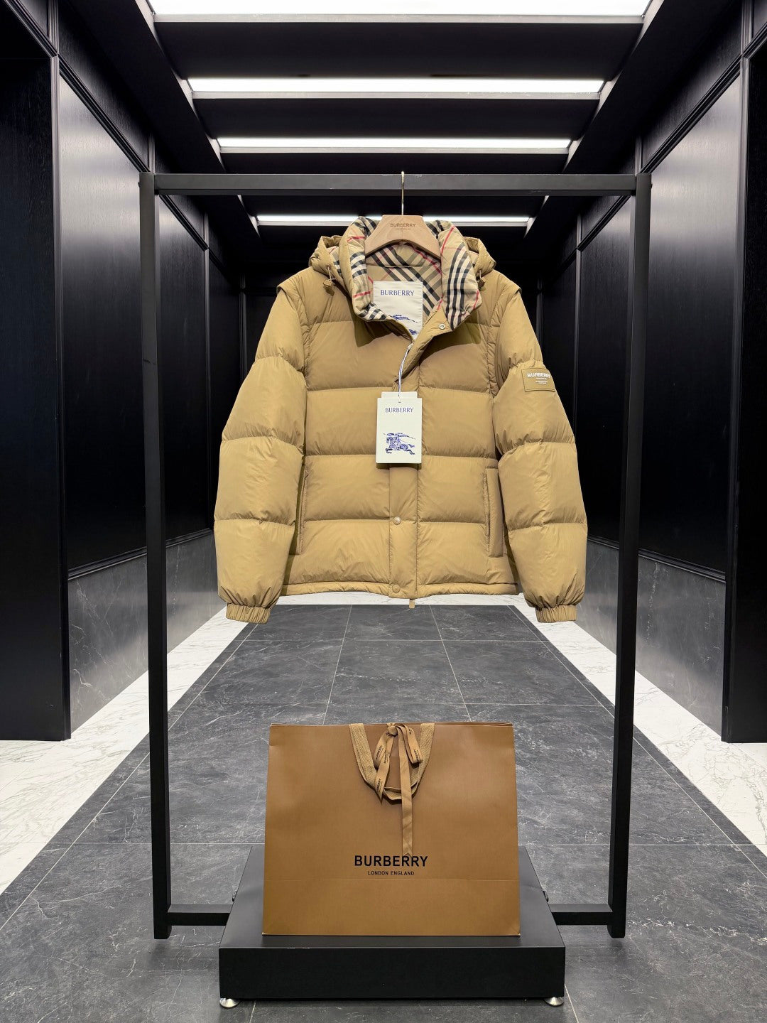 Detachable-sleeve down jacket