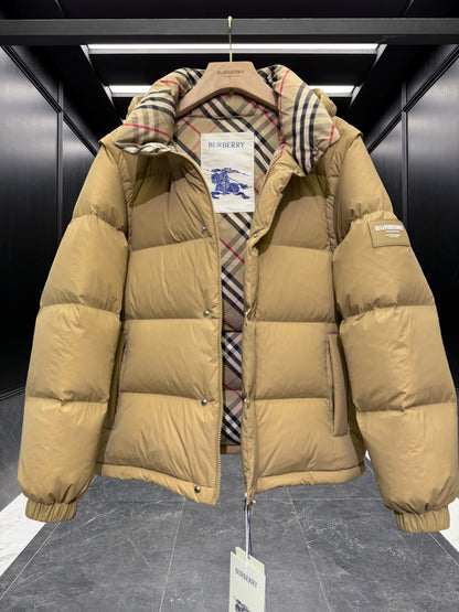 Detachable-sleeve down jacket