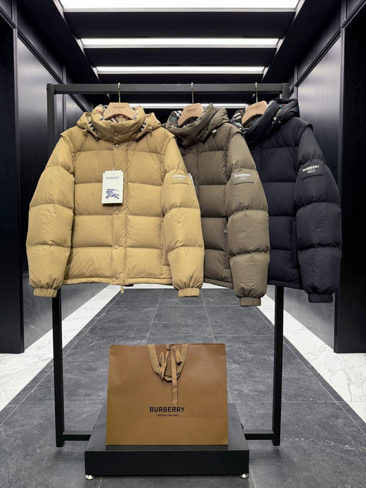 Detachable-sleeve down jacket