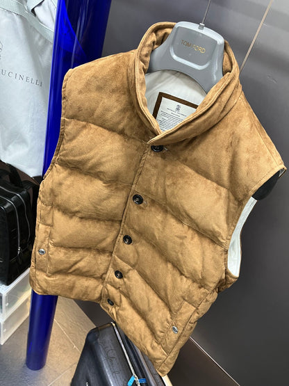 Leather Down Vest