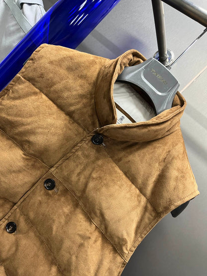 Leather Down Vest