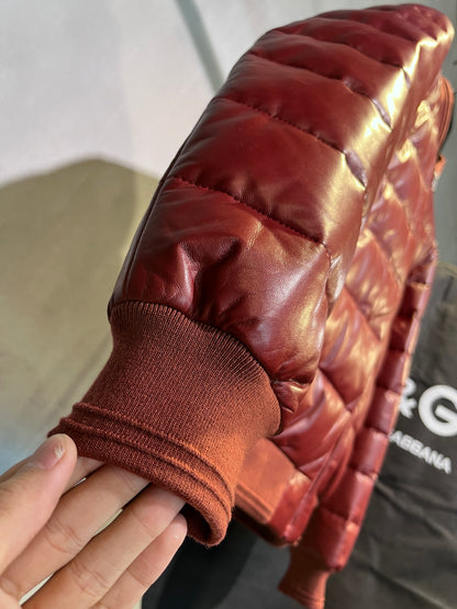Leather Down Jacket