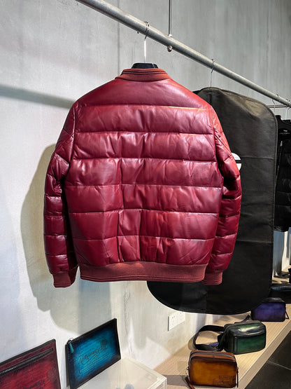 Leather Down Jacket