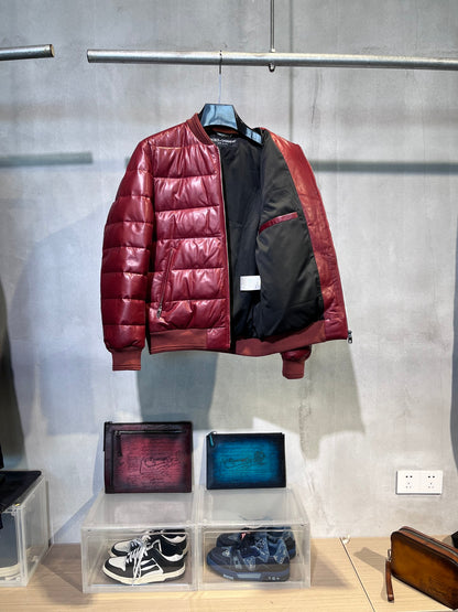 Leather Down Jacket