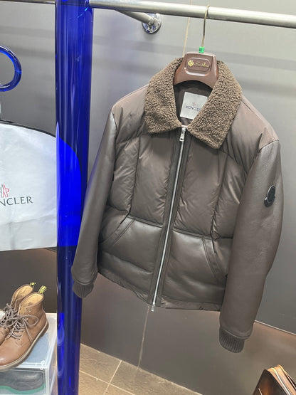 Leather Down Jacket