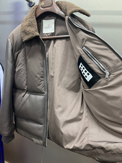 Leather Down Jacket