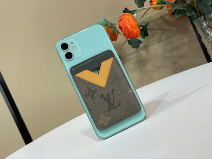 Magnetic phone card holder