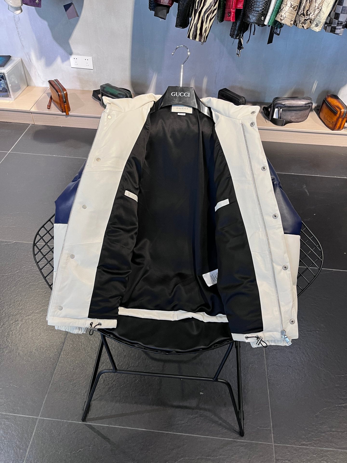 Leather Down Jacket