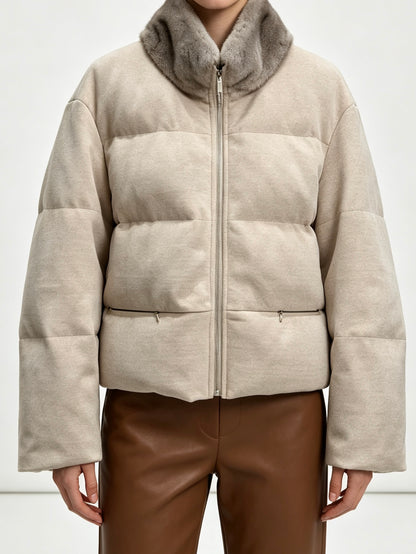 Cashmere-Blend Down Jacket