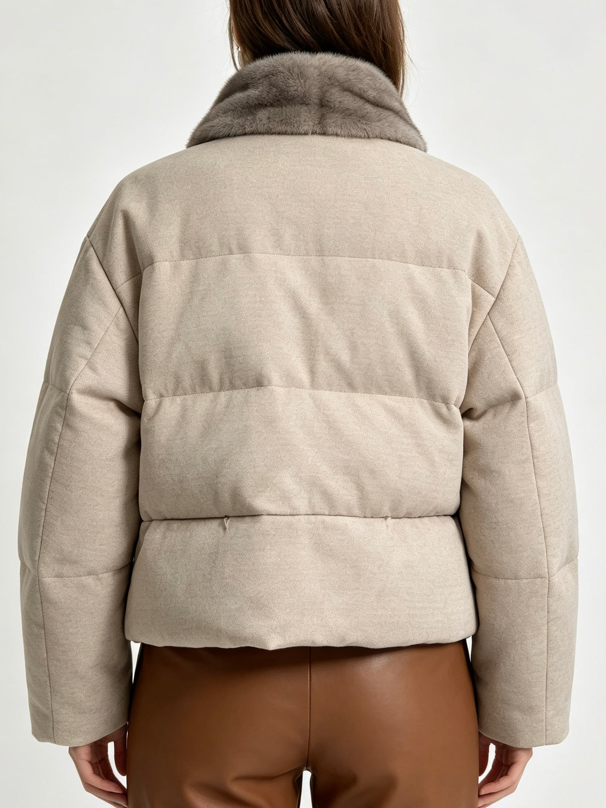 Cashmere-Blend Down Jacket