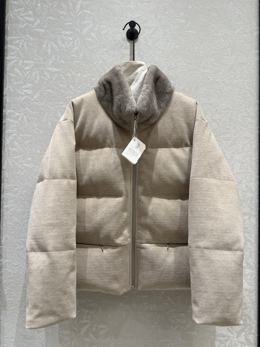 Cashmere-Blend Down Jacket