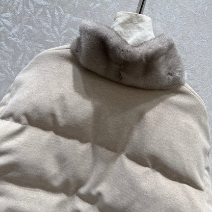 Cashmere-Blend Down Jacket