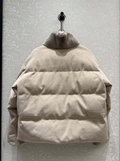 Cashmere-Blend Down Jacket