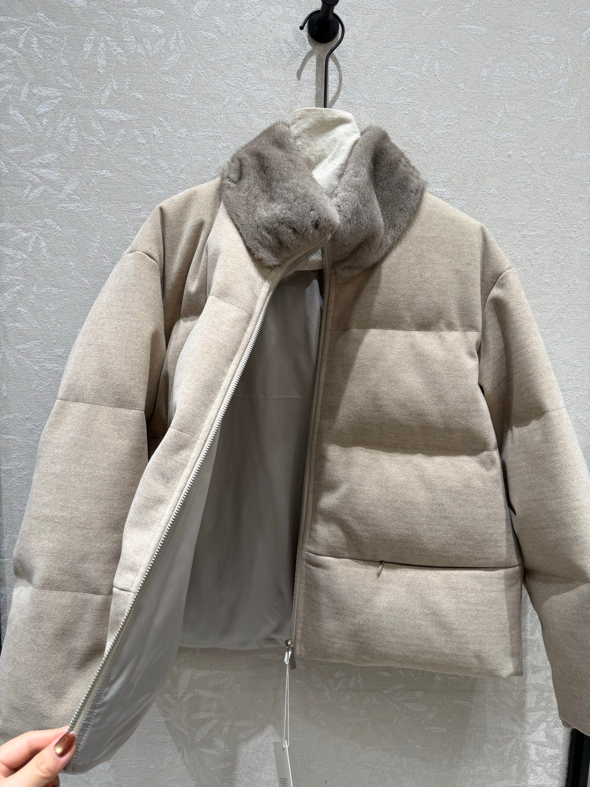 Cashmere-Blend Down Jacket