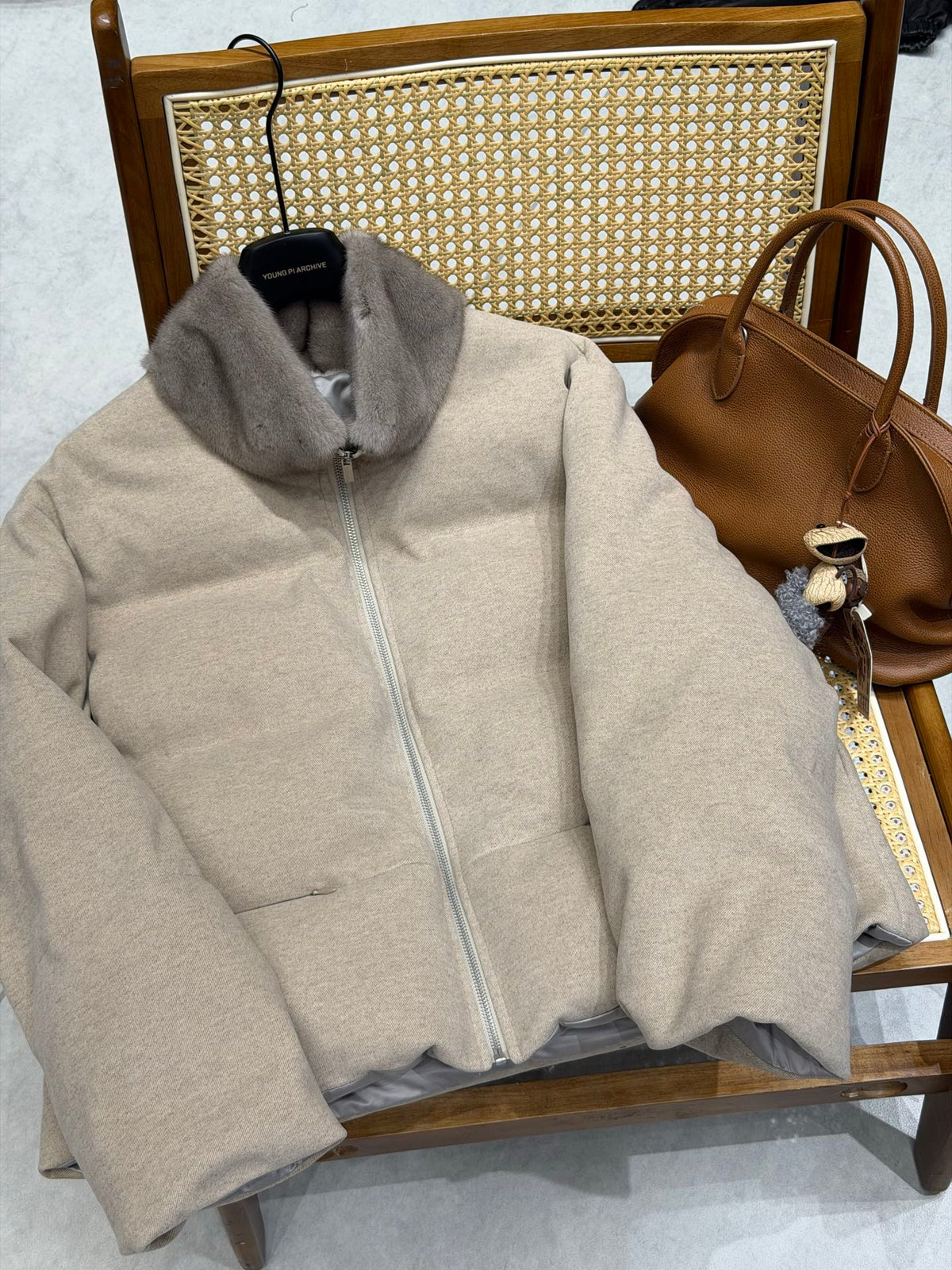 Cashmere-Blend Down Jacket