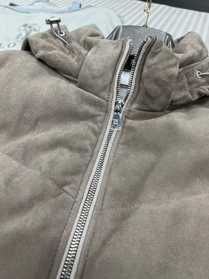 Leather Down Jacket