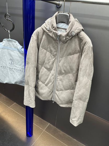Leather Down Jacket