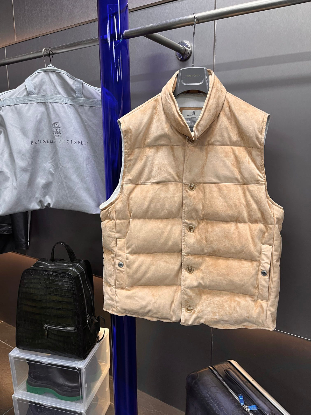 Leather Down Vest