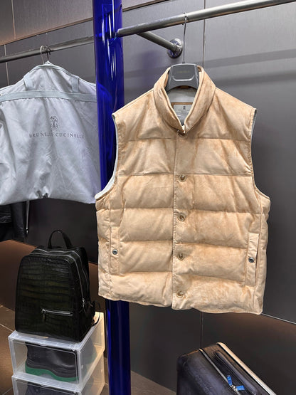 Leather Down Vest