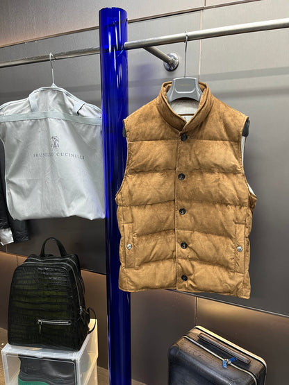 Leather Down Vest