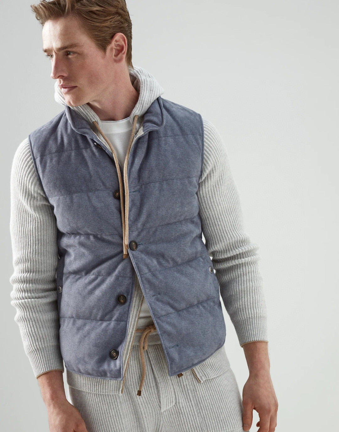 Leather Down Vest
