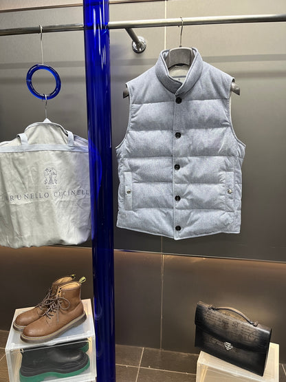 Leather Down Vest