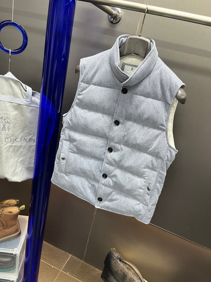 Leather Down Vest