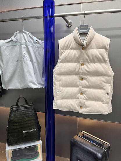 Leather Down Vest