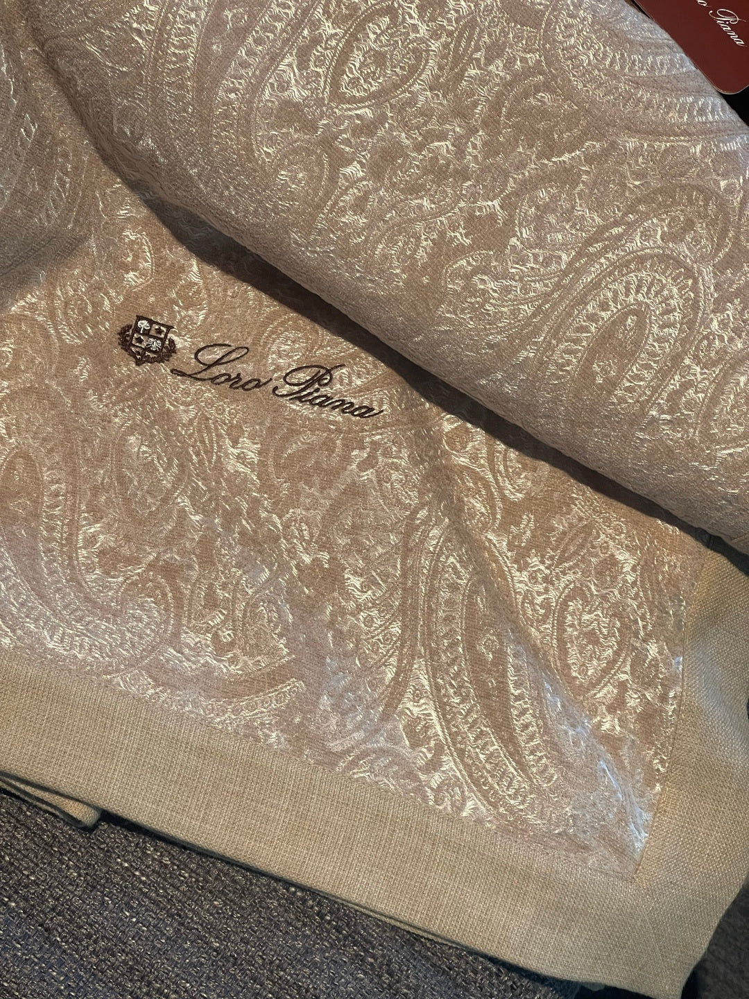Gobi suede wool jacquard-blend blanket