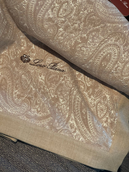 Gobi suede wool jacquard-blend blanket