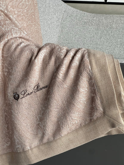 Gobi suede wool jacquard-blend blanket