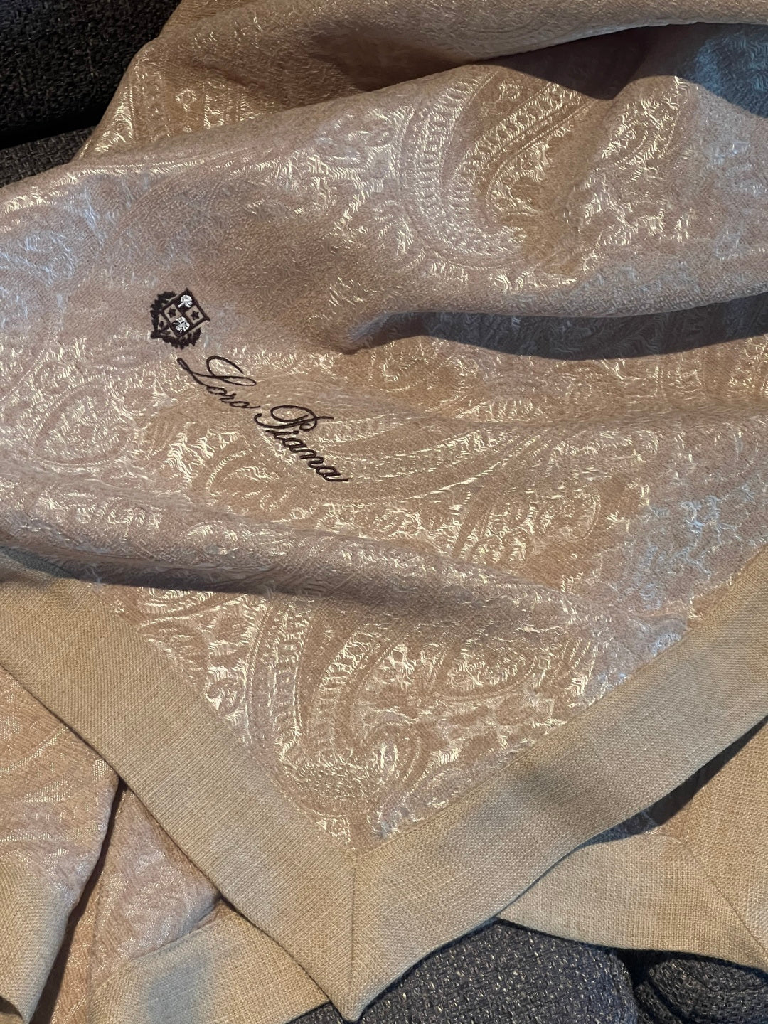 Gobi suede wool jacquard-blend blanket