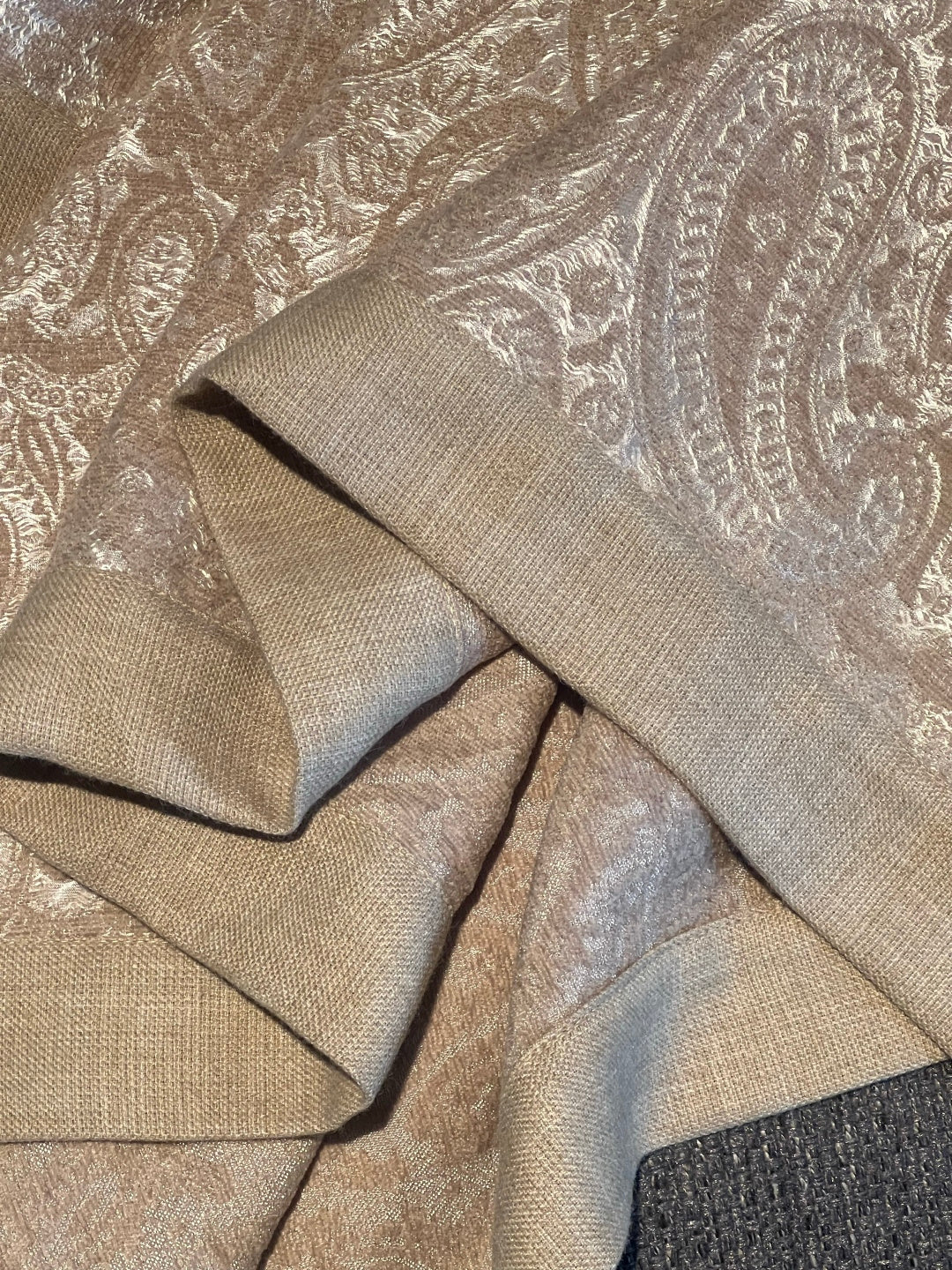 Gobi suede wool jacquard-blend blanket