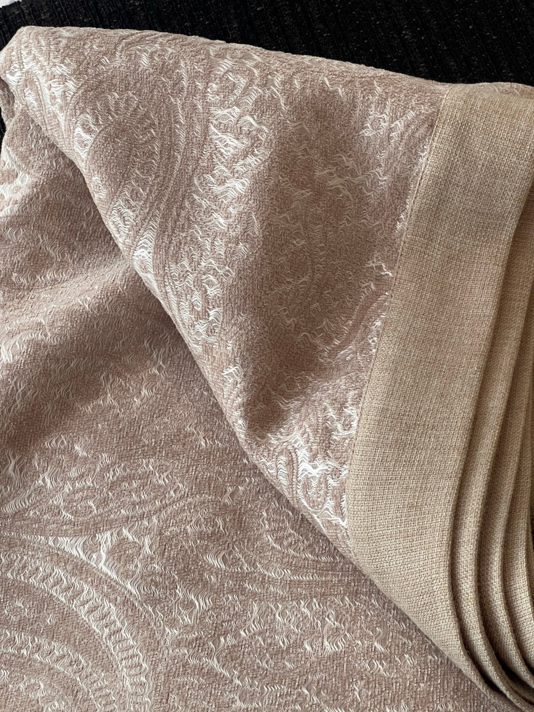 Gobi suede wool jacquard-blend blanket