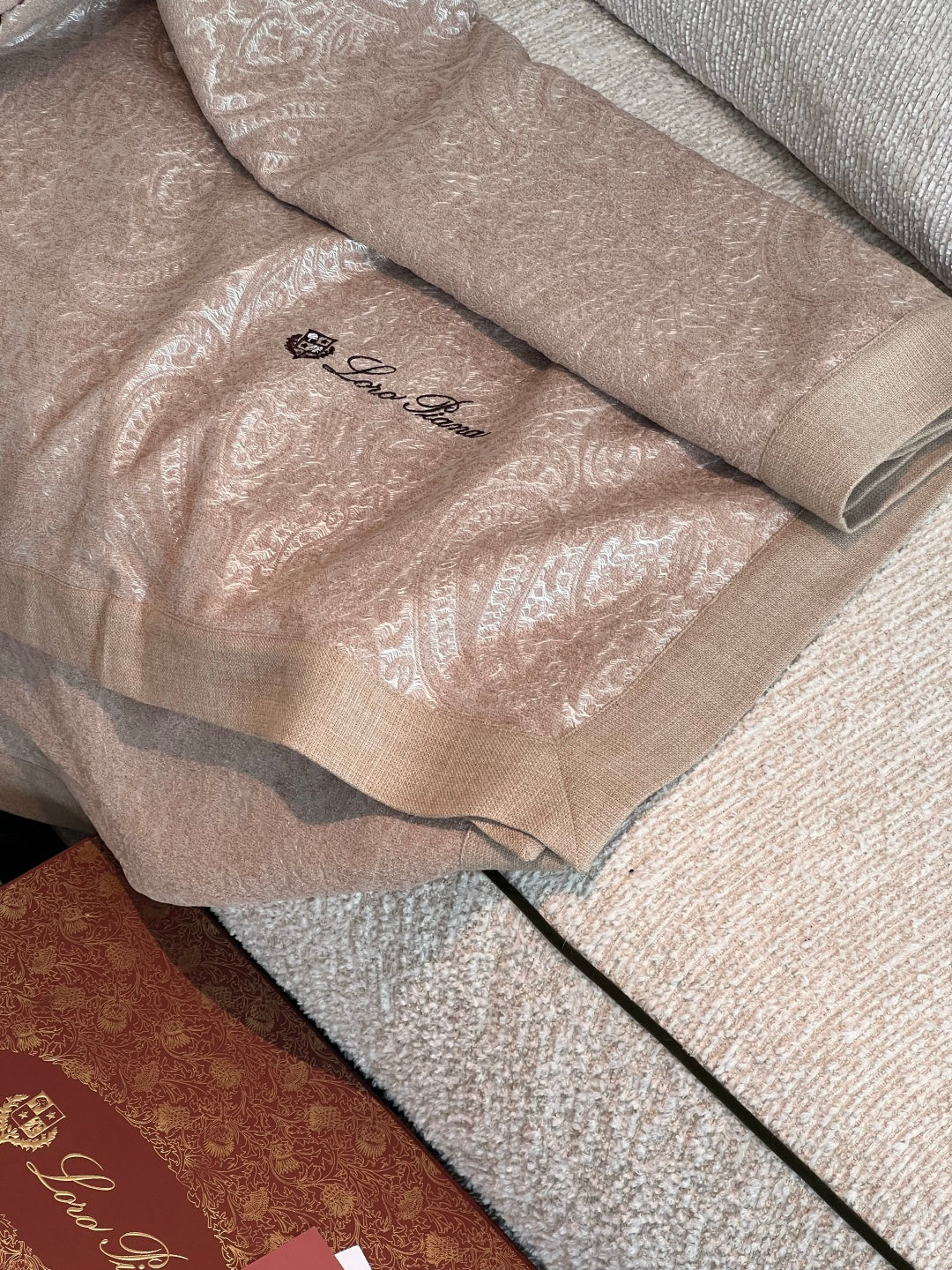 Gobi suede wool jacquard-blend blanket