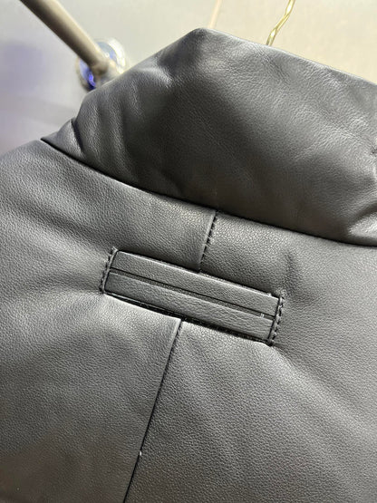 Leather Down Jacket