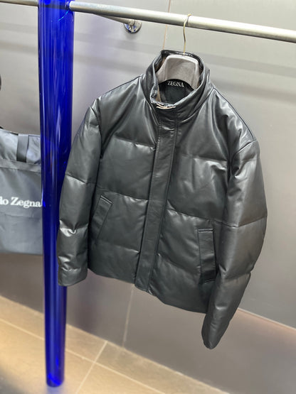Leather Down Jacket