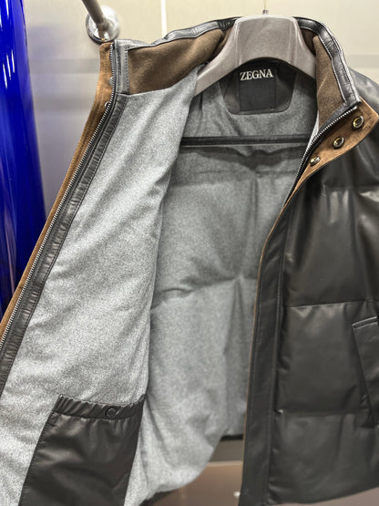 Leather Down Jacket
