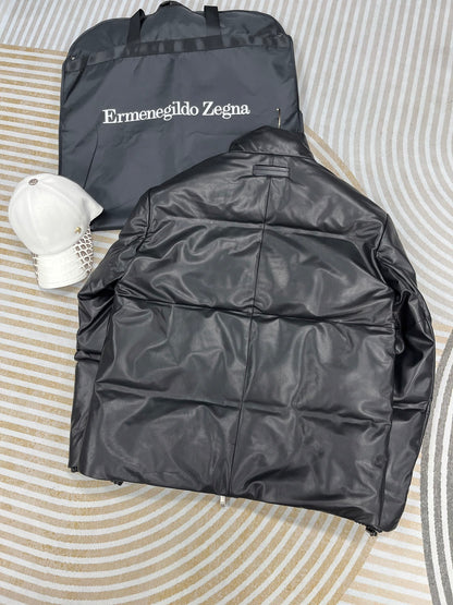 Leather Down Jacket